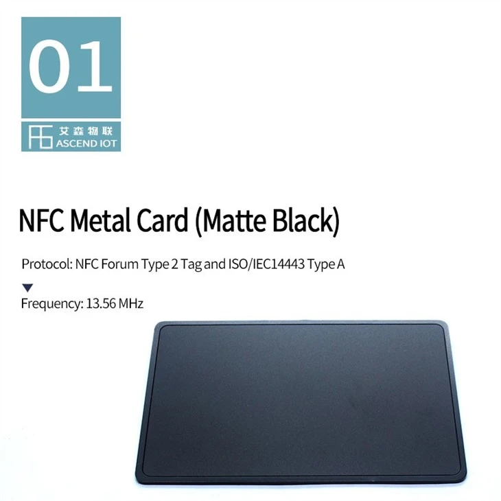 Black Matte Metal NFC Business Card