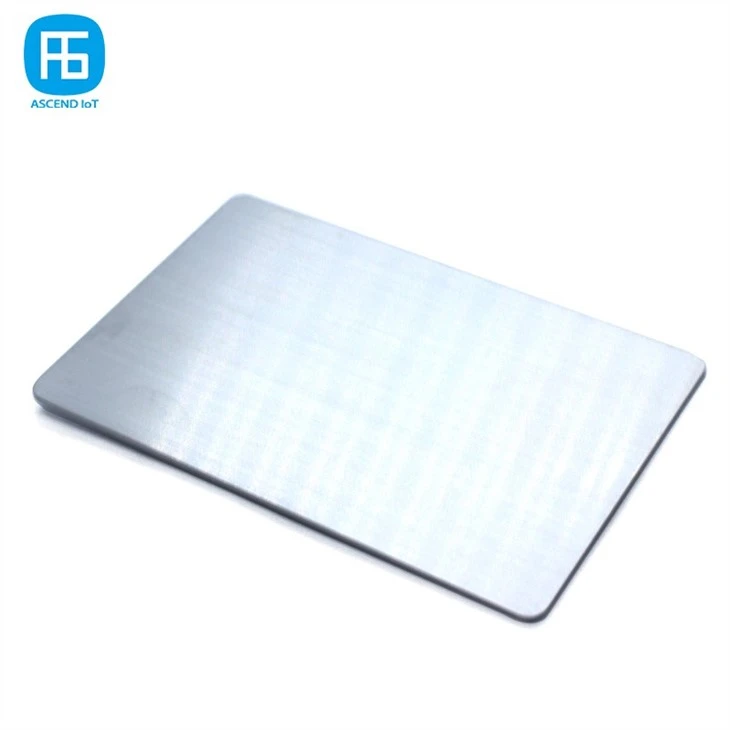 Brushed Silver Metal NFC Business Card